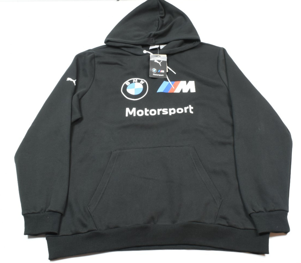 Puma BMW Motorsport Essential Fleece Hoodie Mens XXL Black Long Sleeve Pullover